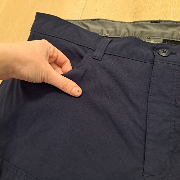 Eddie Bauer Navy Blue Fleece Lined Utility Outdoor Tech Straight Leg Pants 38×30 - Picture 5 of 11